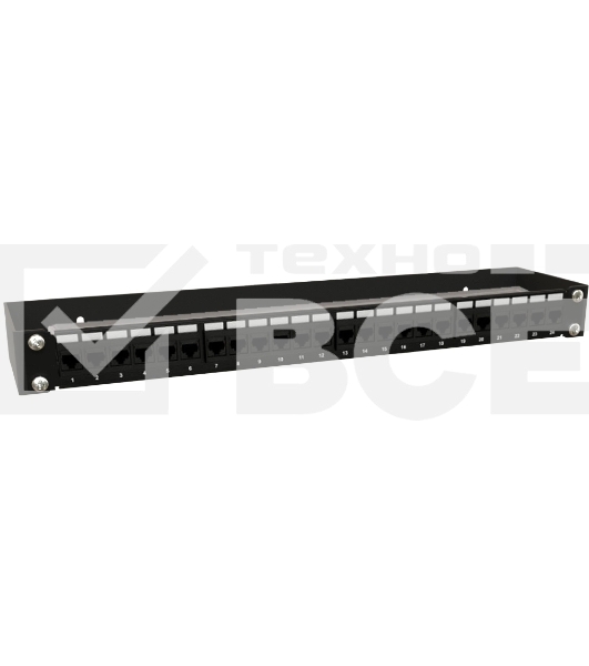 Кронштейн телекоммуникационный Hyperline BW19-1U-110F-RAL9005 настен. 1U 19
