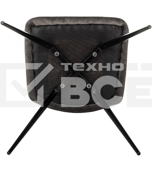 Стул для дома Бюрократ CH-K1_2 комплект 2 шт т. серый Holland 18 металл черный на ножках (CH-K1_1/HL18_2)