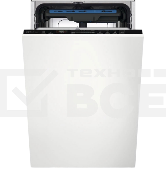 Встраиваемая посудомоечная машина ELECTROLUX EEG63410L/Встраиваемая узкая посудомоечная машина, загрузка на 10 комплектов посуды, сенсорное управление, 8 программ, 44.6x55x82 см, черный, сушка: стандартная (конденсация), индикация на полу: проекция дисплея
