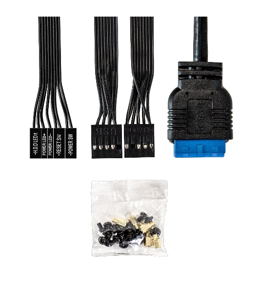 Компьютерный корпус Minitower ExeGate BAA-408U-AA500 (mATX, БП AA500 с вент. 8см, 2хUSB/1хUSB 3.0, HD Audio, черный)