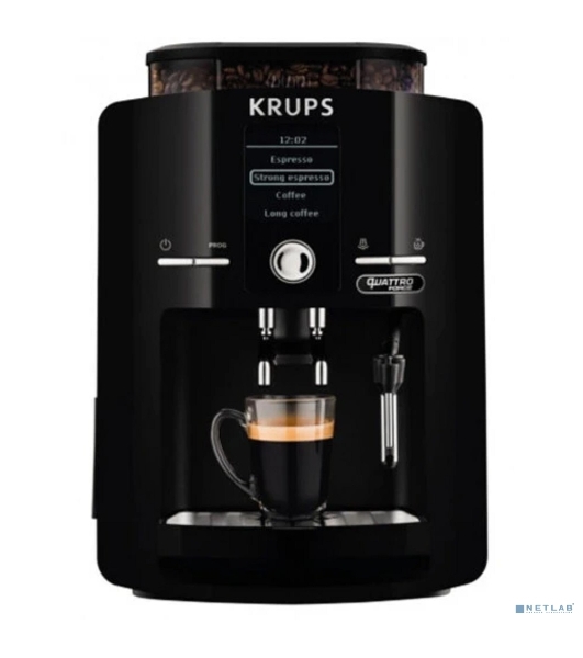 Кофемашина Krups Espresseria EA82F010 1450Вт черный/нержавеющая сталь