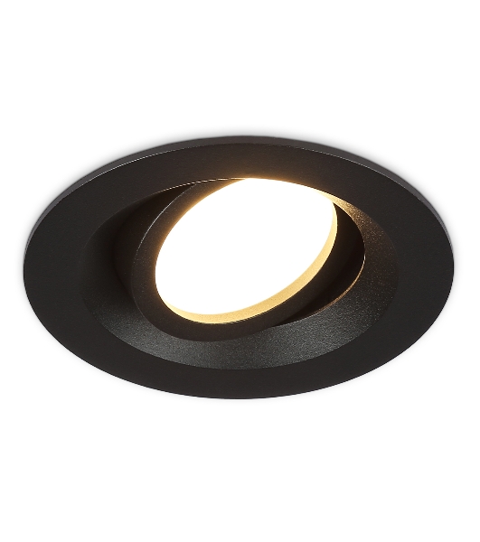 Встраиваемый поворотный точечный светильник Ambrella light TN102742 BK черный IP20 GU5.3 D95*25