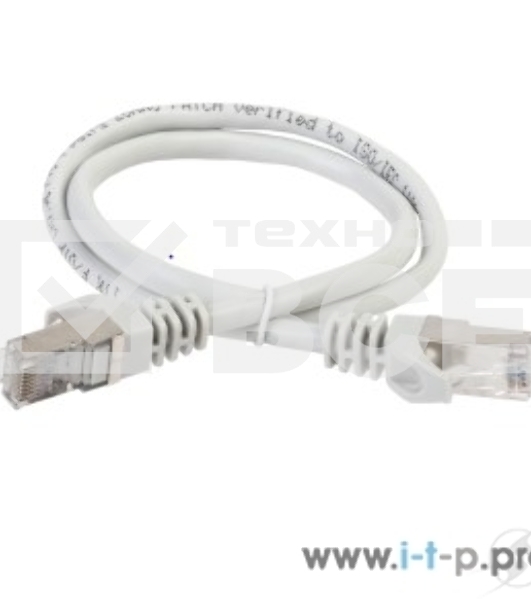 Коммутационный шнур (патч-корд) ITK PC01-C5EFL-2M , кат.5Е FTP, LSZH, 2м, серый