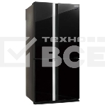 Холодильник Sharp SJGX98PBK черный трёхкамерный 394/211 л морозилка снизу, фото 1