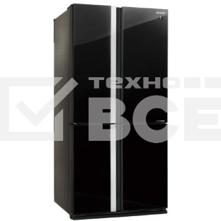 Холодильник Sharp SJGX98PBK черный трёхкамерный 394/211 л морозилка снизу