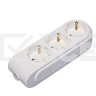 Колодка удлинителя 3-м с заземл. защ. шторки Makel N3210000