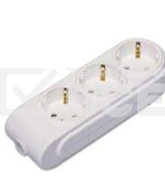 Колодка удлинителя 3-м с заземл. защ. шторки Makel N3210000