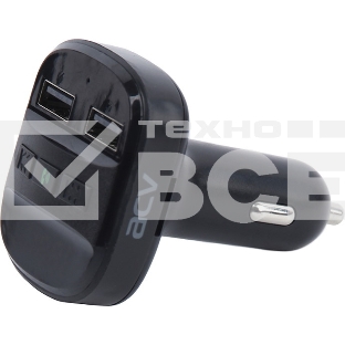 Автомобильный FM-модулятор ACV FMT-121B черный MicroSD BT USB (37575)