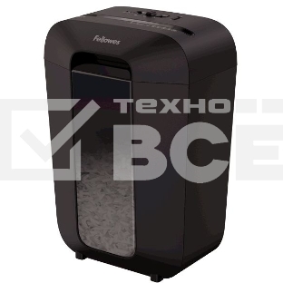 Шредер Fellowes PowerShred LX70 черный (секр.P-4)/перекрестный/11лист./18лтр./скрепки/скобы/пл.карты