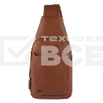 Рюкзак слинг Piquadro Black Square CA4827B3/CU коричневый натур.кожа, фото2