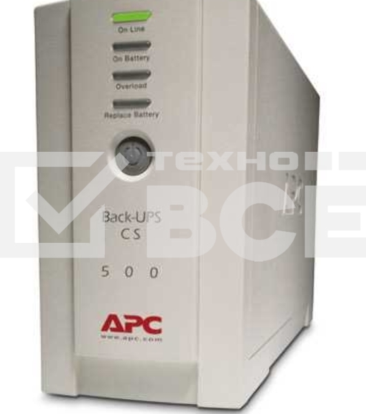 Источник бесперебойного питания APC Back-UPS BK500EI 300Вт 500ВА бежевый