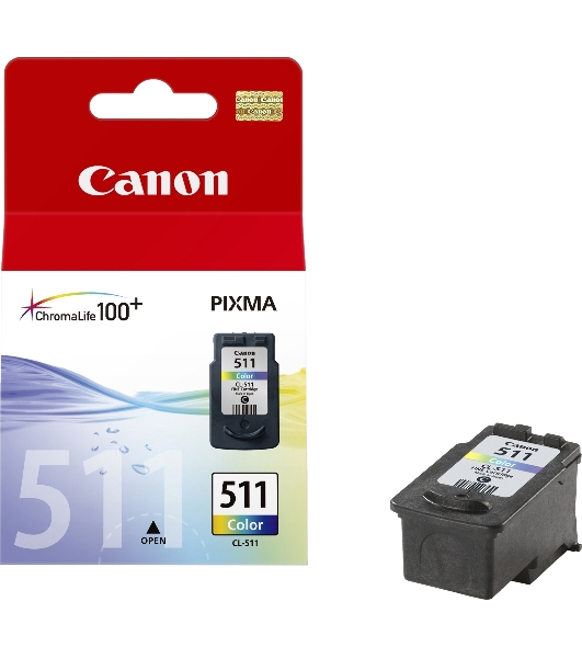 Картридж струйный CL-511 (2972B007) для Canon PIXMA MP240, PIXMA MP260, PIXMA MX320, PIXMA MX330 EMB, Цветной, 244стр., 9 мл.