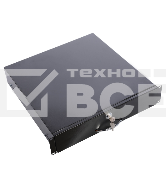 Полка (ящик) для документации 2U (ТСВ-Д-2U.450-9005) черный цвет