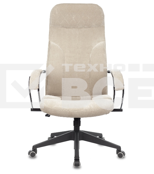 Кресло руководителя Бюрократ CH-608Fabric Light-21 песочный, крестовина пластик
