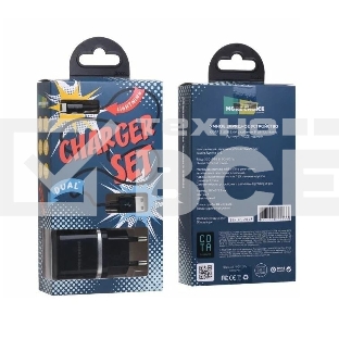 Сетевое зарядное устройство СЗУ 2USB 2.4A для Lightning 8-pin More choice NC22i (Black)