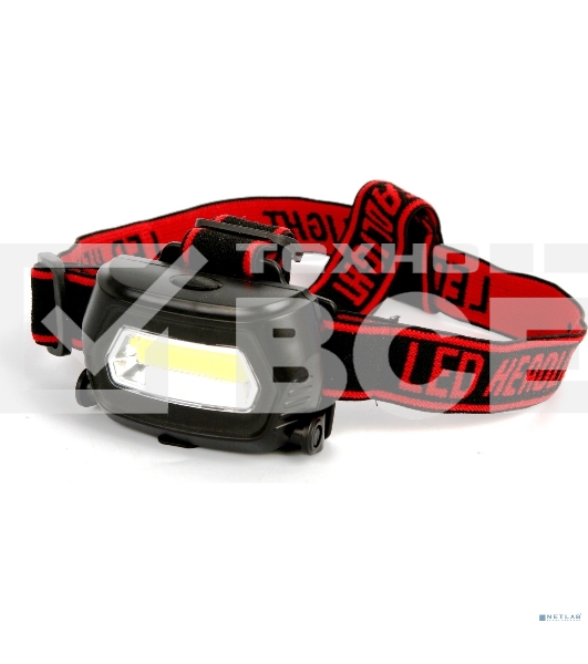 Фонарь налобный Ultraflash LED5359 (аккум 5В черный COB 3 Ватт, 3 реж.,пласт.,бокс)