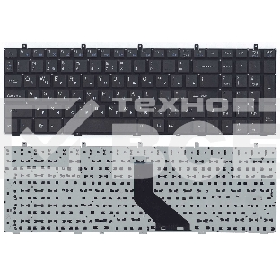 Клавиатура для ноутбука DNS 0170720 Clevo W350 w370 черная (плоский ENTER)