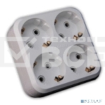 Разветвитель Makel 4-м с заземл, фото 1