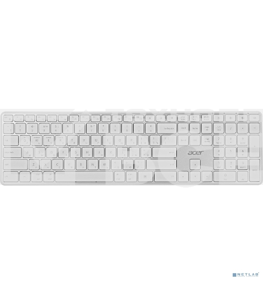 Клавиатура Acer OKR301 (ZL.KBDEE.015) беспроводная, USB, Bluetooth/Радиоканал, белый/серебристый