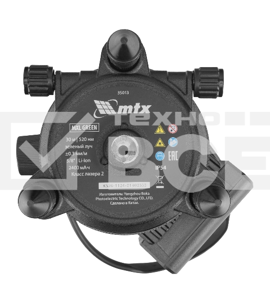 Лазерный уровень MTX MXL GREEN, 30 м, зеленый луч, акк. Li 2400 mAh, сумка, резьба 5/8'