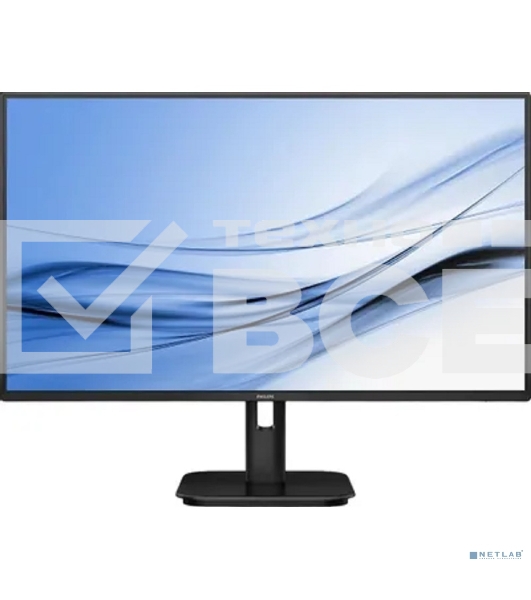 Монитор 27' Philips 27E1N1200A IPS 1920x1080, 100 Гц, 4 мс, 16:9, 300 кд/м², HDMI 1.4, DP 1.2, VGA, 3.5 мм, динамики (2x2 Вт), черный