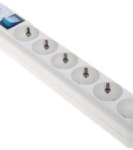 Сетевой фильтр Powercube SPL(5+1)-16B-P-3М-WHITE 3 м, 6 розеток, белый, коробка