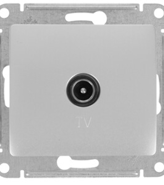 Systeme Electric Glossa Алюминий Розетка TV одиночная 1DB