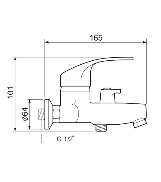 SL85-009E Смеситель для ванны, ø35