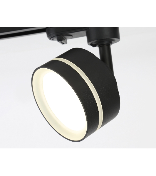Трековый светильник Ambrella light GL5385 BK/FR черный/белый матовый GX53 max 12W