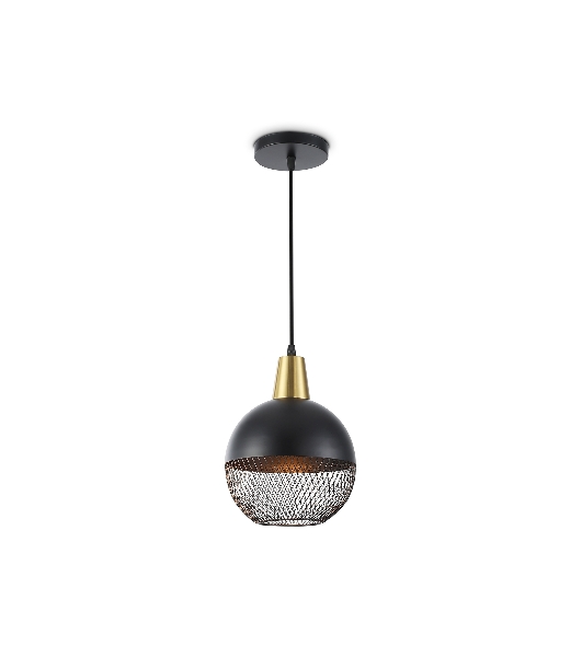 Светильник Ambrella light TR8504 BK/CP черный/медь E27 max 60W D200*1000