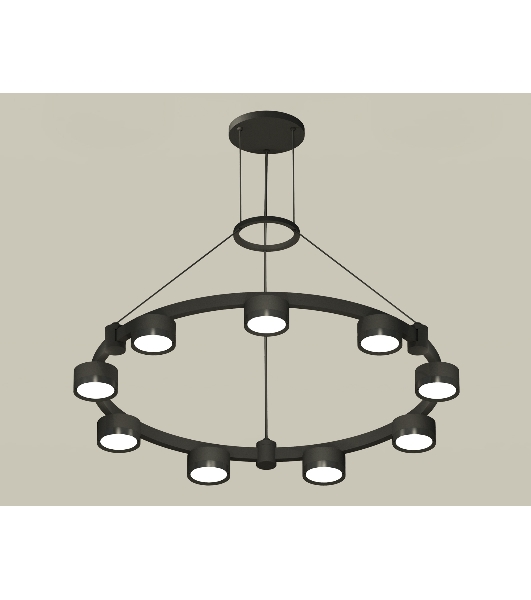 Светильник Ambrella light XR92051800/9 SBK/PBK черный песок/черный полированный GX53 (A9205, C9242, N8113)