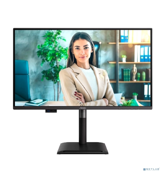 Монитор 27' AOC Q27P4U IPS 2560x1440, 120 Гц, 4 мс, 16:9, 350 кд/м², 2xHDMI 2.0, DP 1.2, USB-C (15 Вт PD), USB Hub (3x USB-A), 3.5 Jack, динамики (2x2 Вт), HDR10, Adaptive-Sync, черный
