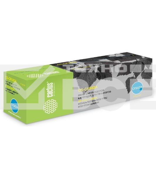 Картридж лазерный Cactus CS-CF542A желтый (1400стр.) для HP LJ M254dw/ M280nw/M281fdn