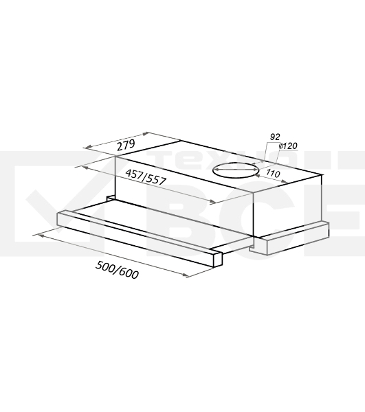 Вытяжка Maunfeld VS LIGHT (GLASS) 60 БЕЛЫЙ/БЕЛОЕ стекло