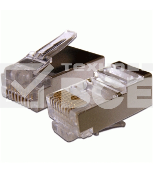 Коннектор RJ45 STP 8P8C, универсальный, cat.6A, 100 шт.
