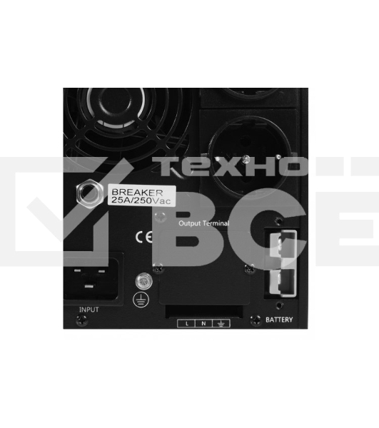 Источник бесперебойного питания Powerman Online 3000 Plus Black external battery pack (not included)(БЕЗ БАТАРЕИ)
