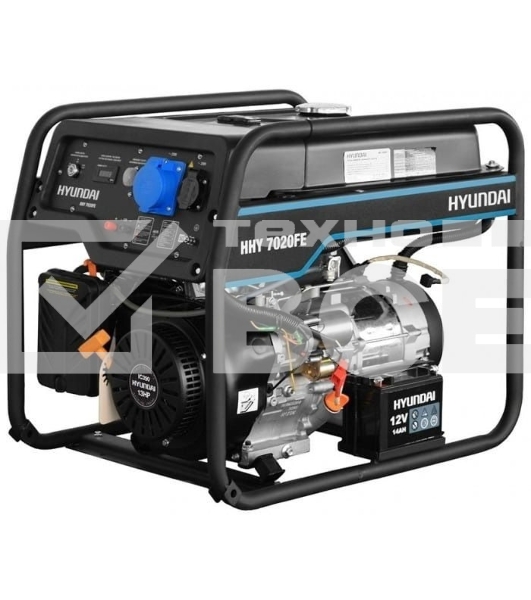 Электрогенератор бензиновый Hyundai HHY 7020FE, 5.5 кВт, 73 дБ, 81.5 кг