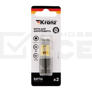 Бита для шуруповерта KRANZ Torx T27х50 мм (2 шт./уп.)