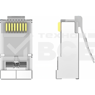 Коннектор Vention RJ45 (8p8c), FTP, cat. 6A, под витую пару, экранированный (10шт.)