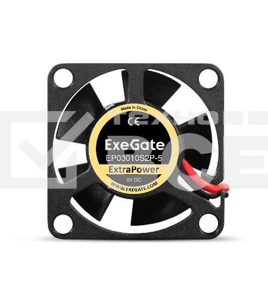 Вентилятор для корпуса ExeGate ExtraPower EP03010S2P-5 черный, 30 мм, 12000 об/мин, 33 дБ, 2 pin