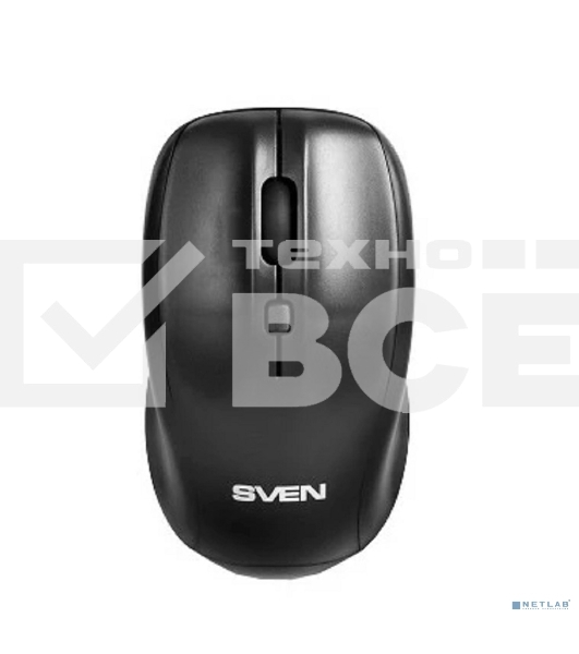 Мышь беспроводная SVEN RX-305 черный, 1600 dpi, радиоканал, USB, кнопки - 4