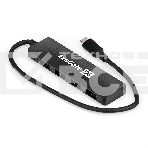 Хаб USB (концентратор) 4-в-1 ExeGate DUB-4CP/3 (кабель-адаптер USB Type C --> 4xUSB3.0, Plug&Play, черный), фото2