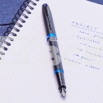 Ручка перьевая Parker IM Vibrant Rings F315 (2172858) Marine Blue PVD F сталь нержавеющая подар.кор., фото4
