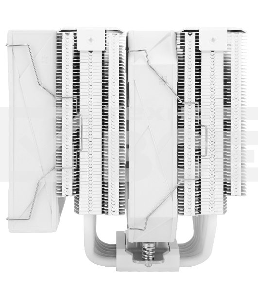 Кулер для процессора Thermalright Royal Pretor 130 белый (4-pin PWM, 158mm, Ni/Cu, 6x6mm, 1x120+1x130mm, 80.45CFM/81.88CFM, 29.4dBA/28.3dBA, 2150PM/1750RPM, S: 1200, 1700, 1851, 2011, 2066, 115X, AM4, AM5, white)