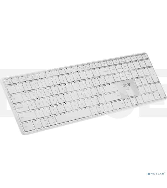 Клавиатура Acer OKR301 (ZL.KBDEE.015) беспроводная, USB, Bluetooth/Радиоканал, белый/серебристый