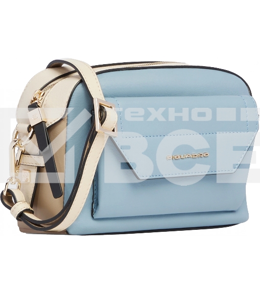 Сумка женская Piquadro Circle BD6468W92/AZBE2 голубой/бежевый натур.кожа