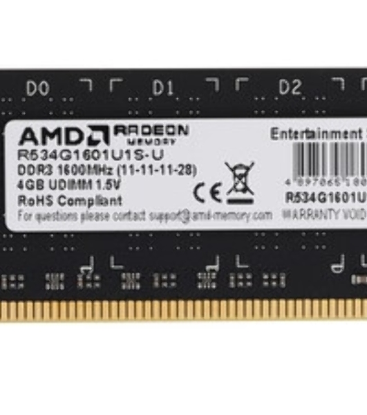 Оперативная память AMD Radeon R5, DDR3, 4GB (1x4GB), 1600MHz, CL11, DIMM