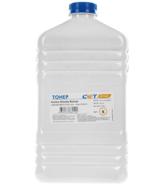Тонер CET CE28-K CET111072K500 черный бутылка 500 гр. для KONICA MINOLTA Bizhub C258/308/368/227i/257i