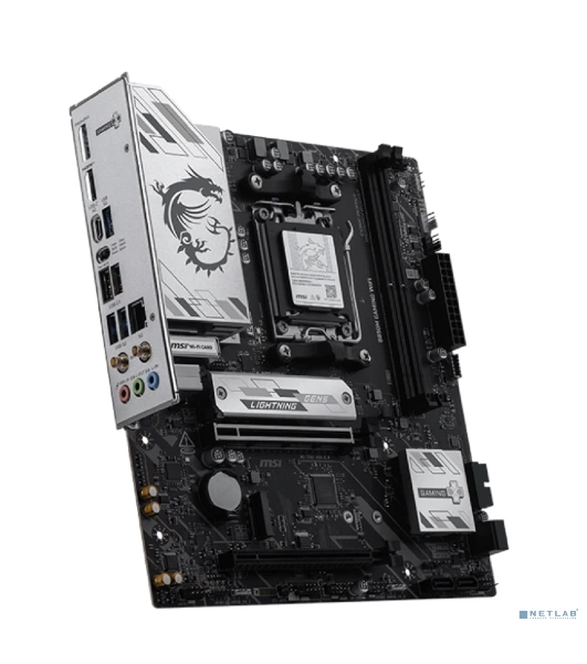 Материнская плата MSI B850M GAMING WIFI, AM5, AMD B850, 2xDDR5, 4xSATA, 2xM.2, 1xPCIe 5.0 x16, 1xPCIe 4.0 x16, 1xDP, 1xHDMI, 1x2.5Gb LAN, Wi-Fi 7, Bluetooth 5.4, 1xUSB-C 10Gbps, 3xUSB-A 5Gbps, 2xUSB-A 2.0, 2x3.5 мм, 7.1, mATX