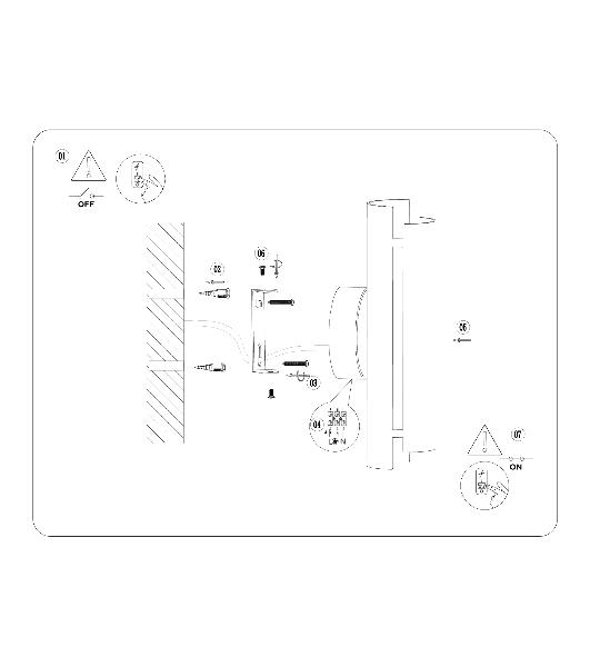 Светильник Ambrella light TN71331 WH белый LED 4W 4200K 230*60*100